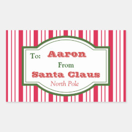 Gepersonaliseerde Santa Gift Label Stickers