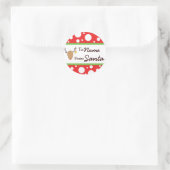 Gepersonaliseerde Santa Gift Sticker (Tas)