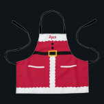 Gepersonaliseerde Santa Kind Christmas Schort<br><div class="desc">Dit prachtige ontwerp kan worden aangepast aan uw favoriete kleurencombinaties. Voldoende volwassen en junior design beschikbaar. Het is een geweldig cadeau! Vind stijlvolle kantoorbenodigdheden en geschenken in onze winkel: www.berryberrysweet.com.</div>