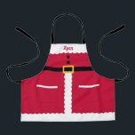 Gepersonaliseerde Santa Kind Christmas Schort<br><div class="desc">Dit prachtige ontwerp kan worden aangepast aan uw favoriete kleurencombinaties. Voldoende volwassen en junior design beschikbaar. Het is een geweldig cadeau! Vind stijlvolle kantoorbenodigdheden en geschenken in onze winkel: www.berryberrysweet.com.</div>