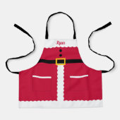 Gepersonaliseerde Santa Kind Christmas Schort (Voorkant)