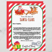 Gepersonaliseerde Santa Letter naar Kinder aangepa (Voorkant / Achterkant)