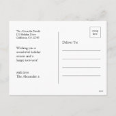 Gepersonaliseerde Santa Maltese Hond Vrolijk Kerst Feestdagenkaart (Achterkant)