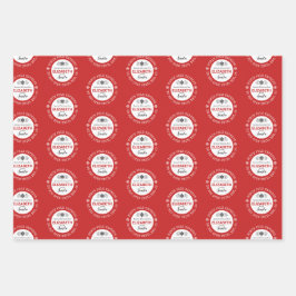 Gepersonaliseerde Santa North Pole Express Inpakpapier Vel