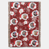 Gepersonaliseerde Santa Photo Collage Gooi Deken (Voorkant Verticaal)