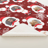 Gepersonaliseerde Santa Photo Collage Sherpa Deken (3/4)
