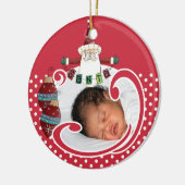 Gepersonaliseerde SANTA Photo Keepsake Ornament (Links)