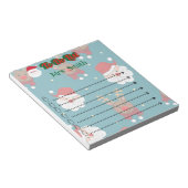 Gepersonaliseerde Santa Rendier Kerstmis to-do lij Notitieblok (Schuin)