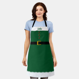 Gepersonaliseerde Santa Schort-Christmas-Emerald G Schort