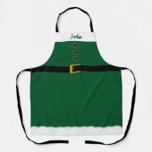Gepersonaliseerde Santa Schort-Christmas-Emerald G Schort (Voorkant)