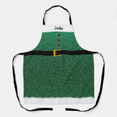 Gepersonaliseerde Santa Schort-oogverblindende sma Schort (Voorkant)