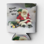 Gepersonaliseerde Santa Takes Een Tumble - Koelbox Blikjeskoeler (Voorkant)