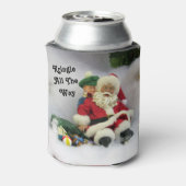 Gepersonaliseerde Santa Takes Een Tumble - Koelbox Blikjeskoeler (Blikje Achterkant)