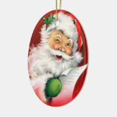 Gepersonaliseerde Santa Winking Kerstmis Ornament (Links)