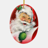 Gepersonaliseerde Santa Winking Kerstmis Ornament (Voorkant)