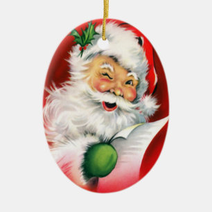 Gepersonaliseerde Santa Winking Kerstmis Ornament