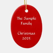 Gepersonaliseerde Santa Winking Kerstmis Ornament (Achterkant)