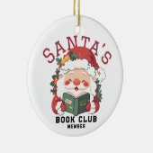 Gepersonaliseerde Santa's Book Club Ornament (Rechts)