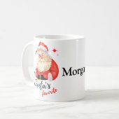 GEPERSONALISEERDE SANTA'S FAVORIET / CADEAU VOOR I KOFFIEMOK (Voorkant links)