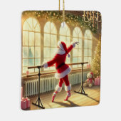 Gepersonaliseerde Santa's favoriete barre instruct Keramisch Ornament (Rechts)