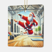 Gepersonaliseerde Santa's Favoriete Karateka Keramisch Ornament (Links)