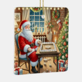 Gepersonaliseerde Santa's Favoriete Mahjong Speler Keramisch Ornament (Rechts)