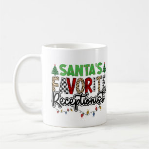 Gepersonaliseerde Santa's favoriete receptioniste Koffiemok