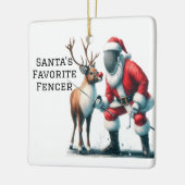 Gepersonaliseerde Santa's favoriete schermer Keramisch Ornament (Links)