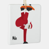Gepersonaliseerde Santa's favoriete skateboarder Keramisch Ornament (Rechts)