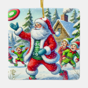 Gepersonaliseerde Santa's Favoriete Ultieme Speler Keramisch Ornament