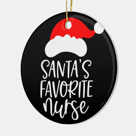 Gepersonaliseerde Santa's favoriete verpleegster Keramisch Ornament (Links)