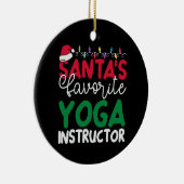 Gepersonaliseerde Santa's favoriete Yoga Instructe Keramisch Ornament (Rechts)