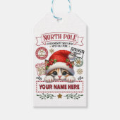 Gepersonaliseerde Santa's Gift Label met leuke Kit Cadeaulabel (Voorkant)