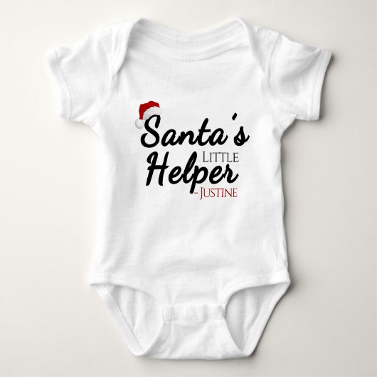 Gepersonaliseerde Santa's Little Helper, Kinder ke Romper (Voorkant)