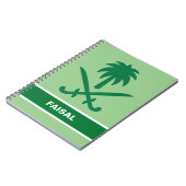Gepersonaliseerde Saoedi-Arabië (KSA) Vlag Notitieboek (Linkerzijde)