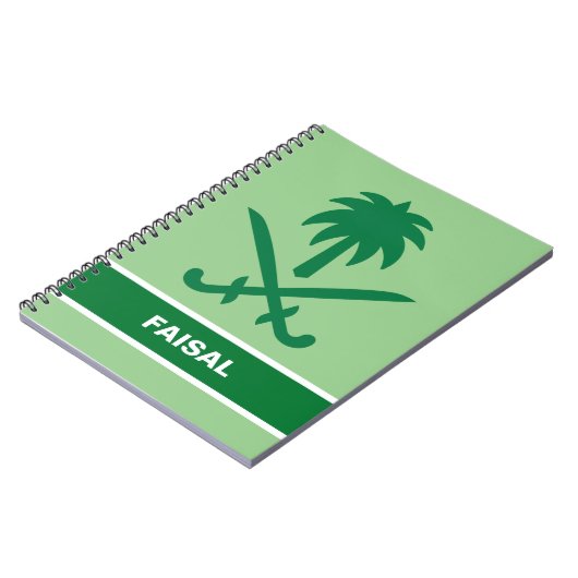 Gepersonaliseerde Saoedi-Arabië (KSA) Vlag Notitieboek (Linkerzijde)