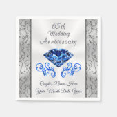 Gepersonaliseerde Sapphire bruiloft Jubileum serve Servet (Voorkant)