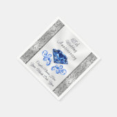 Gepersonaliseerde Sapphire bruiloft Jubileum serve Servet (Hoek)