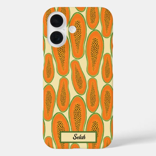Gepersonaliseerde sappige papaja Case-Mate iPhone case (Achterkant)