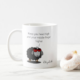 Gepersonaliseerde sarcasme Funny Finger Humor Witt Koffiemok