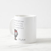 Gepersonaliseerde sarcasme Grappig Crazy Kind Humo Koffiemok (Voorkant links)