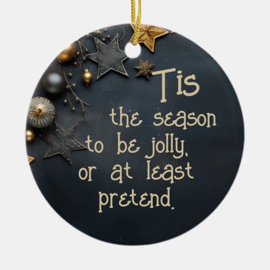 Gepersonaliseerde sarcastische kerst ornament (Voorkant)