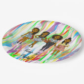 Gepersonaliseerde Sassy Diva Vrouwen Multikleurig Papieren Bordje (Gekanteld)