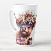 Gepersonaliseerde Sassy Highland Koe Latte Mok (Linkerhoek)