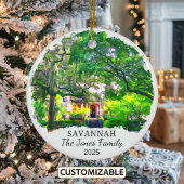 Gepersonaliseerde Savannah Ornament, Georgia Keramisch Ornament