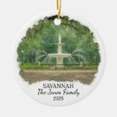 Gepersonaliseerde Savannah Ornament, Georgia Keramisch Ornament (Voorkant)
