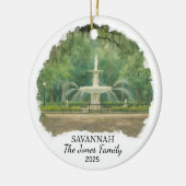 Gepersonaliseerde Savannah Ornament, Georgia Keramisch Ornament (Links)