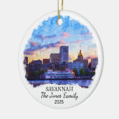 Gepersonaliseerde Savannah Ornament, Georgia Keramisch Ornament (Links)