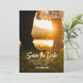 Gepersonaliseerde Save the Date Invitation-Sjabloo Kaart (Staand voorkant)
