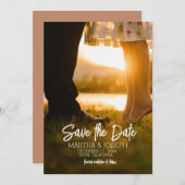 Gepersonaliseerde Save the Date Invitation-Sjabloo Kaart (Voorkant / Achterkant)